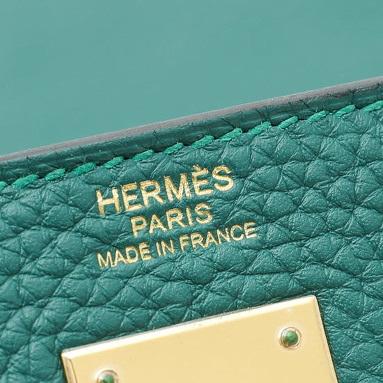 Hermes Malachite Retourne Kelly 32 Bag W/ Twilly