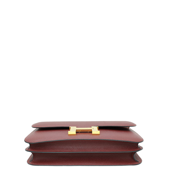 Hermes Rouge H Box Constance Compact Wallet
