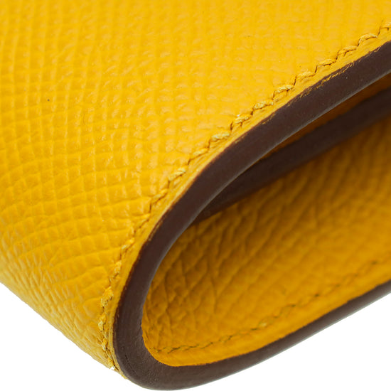 Load image into Gallery viewer, Hermes Jaune Ambre Constance To Go Wallet
