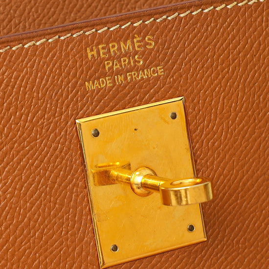 Hermes Gold Sellier Kelly 35 Bag-Hermes-THE CLOSET