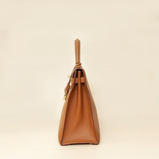 Hermes Gold Sellier Kelly 35 Bag-Hermes-THE CLOSET