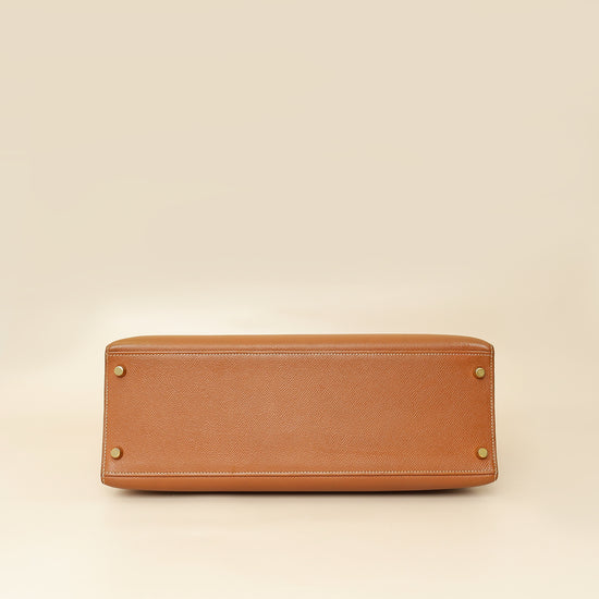 Hermes Gold Sellier Kelly 35 Bag-Hermes-THE CLOSET