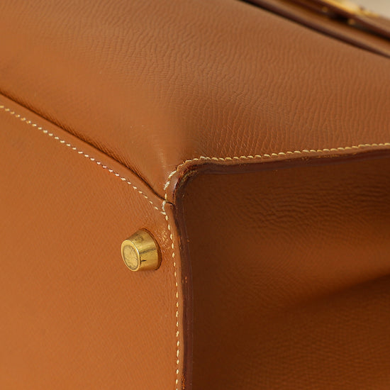 Hermes Gold Sellier Kelly 35 Bag-Hermes-THE CLOSET