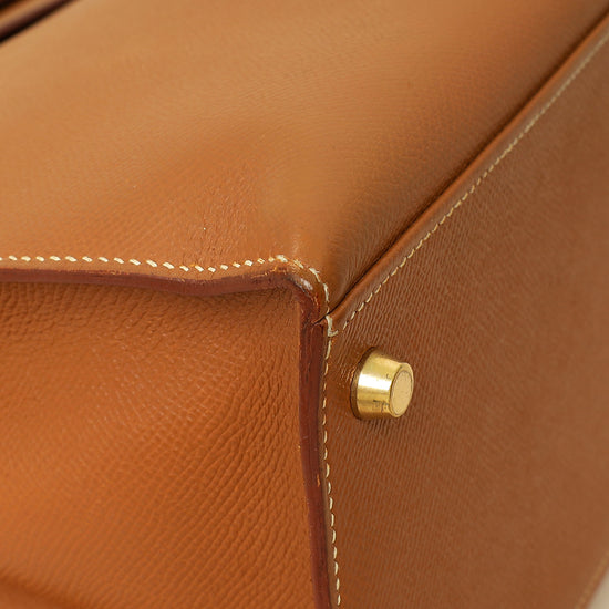 Hermes Gold Sellier Kelly 35 Bag-Hermes-THE CLOSET