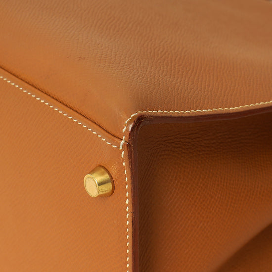Hermes Gold Sellier Kelly 35 Bag-Hermes-THE CLOSET