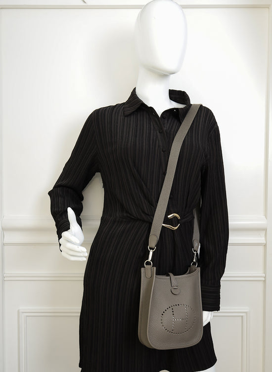 Hermes Gris Etain Evelyne 16 TPM Bag