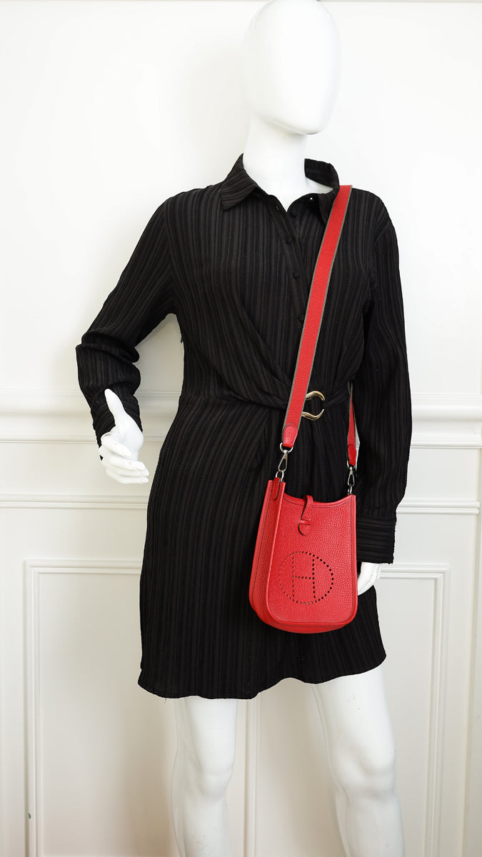 Hermes Rouge Casaque Evelyne 16 TPM Bag