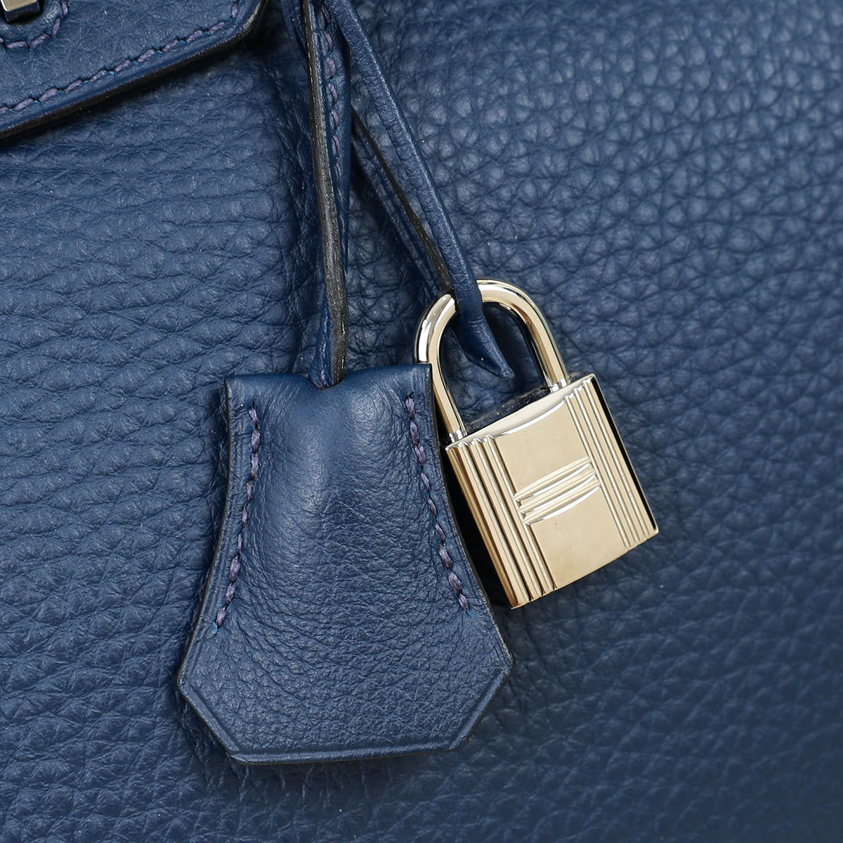 Hermes Bleu Royal Retourne Birkin 30 Bag — image 9 of 14