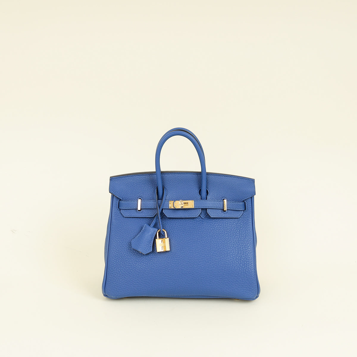 Hermes Bleu France Retourne Birkin 25 Bag — image 1 of 14