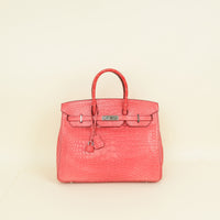 Hermes Bougainvillea Matte Alligator Retourne Birkin 35 Bag