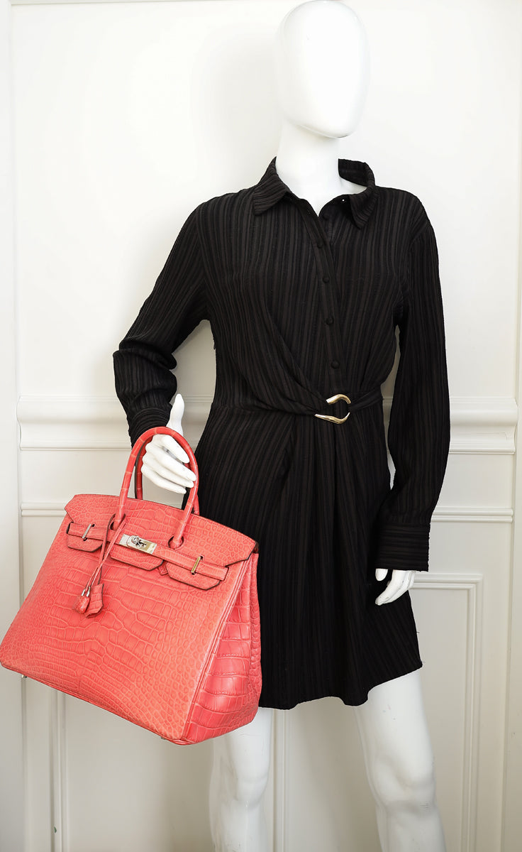 Hermes Bougainvillea Matte Alligator Retourne Birkin 35 Bag | — image 16 of 16