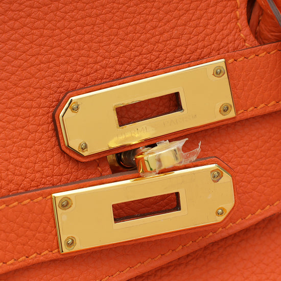 Hermes Orange Birkin 35 Bag