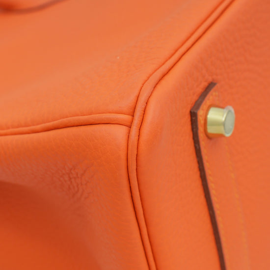 Hermes Orange Birkin 35 Bag