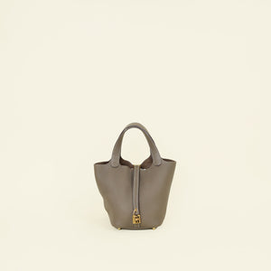 Hermes Etoupe Picotin Lock 18 Bag