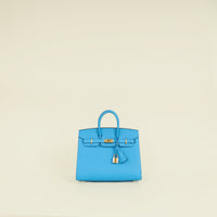 Hermes Bleu Frida Sellier Birkin 25 Bag