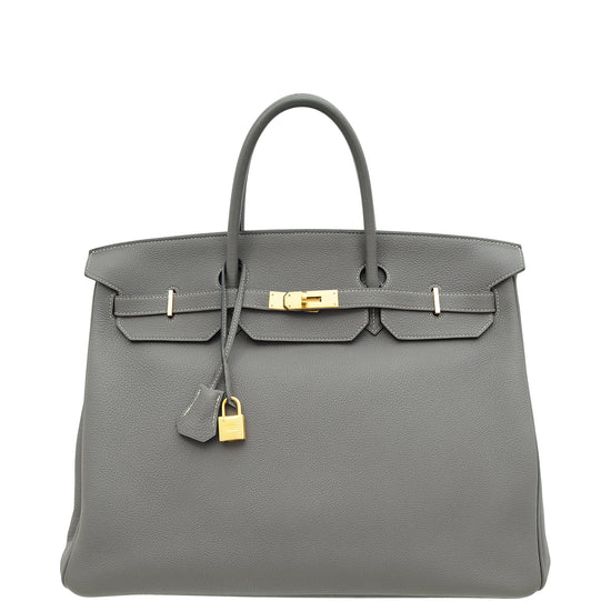 Hermes Bicolor Horseshoe Stamp Verso Retourne Birkin 40 Bag