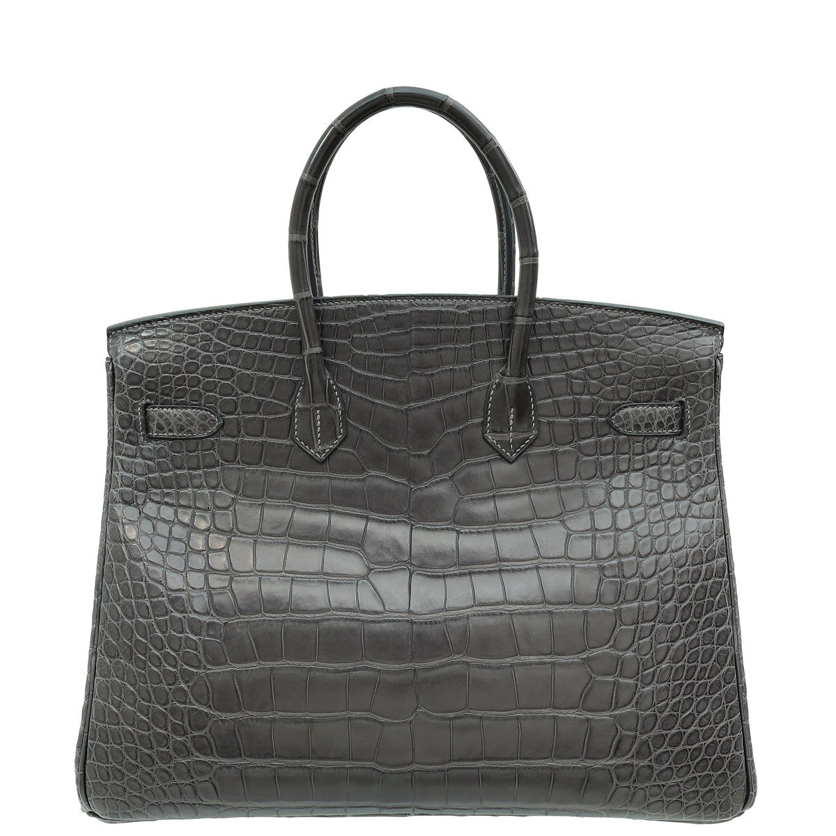 Hermes Graphite Matte Alligator Birkin 35 Bag-Hermes-THE CLOSET