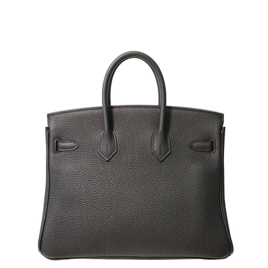 Hermes Noir Retourne Birkin 25 Bag