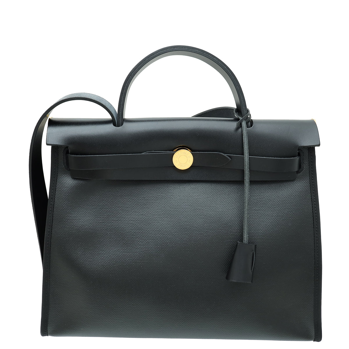 Hermes Herbag PM Toile H Berline Vache Hunter 31 Bag-Hermes-THE CLOSET