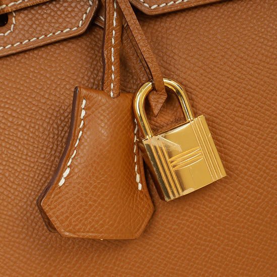 Hermes Gold Retourne Birkin 25 Bag