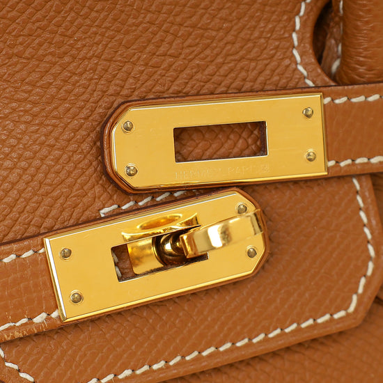 Hermes Gold Retourne Birkin 25 Bag