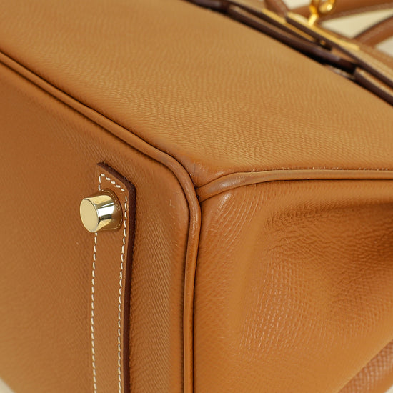 Hermes Gold Retourne Birkin 25 Bag