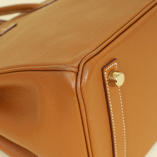 Hermes Gold Retourne Birkin 25 Bag