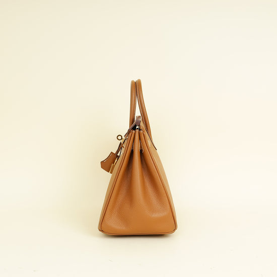 Hermes Gold Retourne Birkin 25 Bag