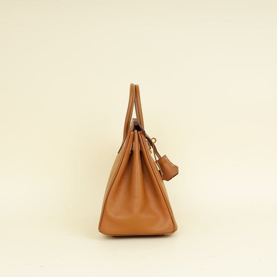 Hermes Gold Retourne Birkin 25 Bag