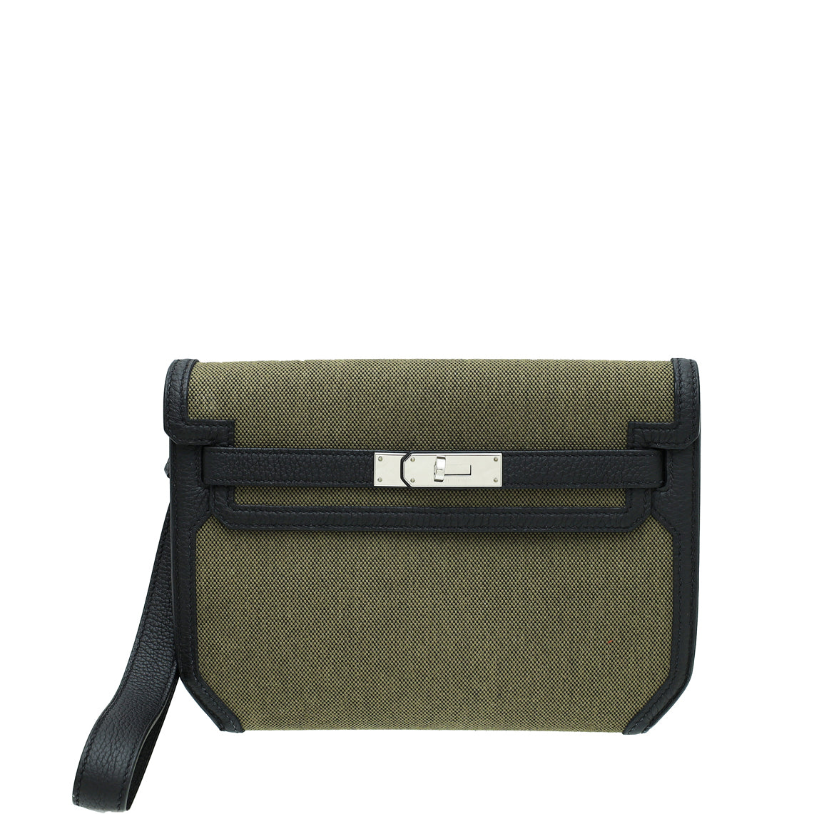 Hermes Bicolor Depeches 25 Toile Kelly Pouch