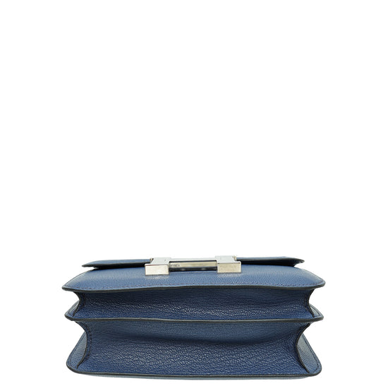 Hermes Bleu Brighton Constance Mini 18 Chevre Mysore Bag