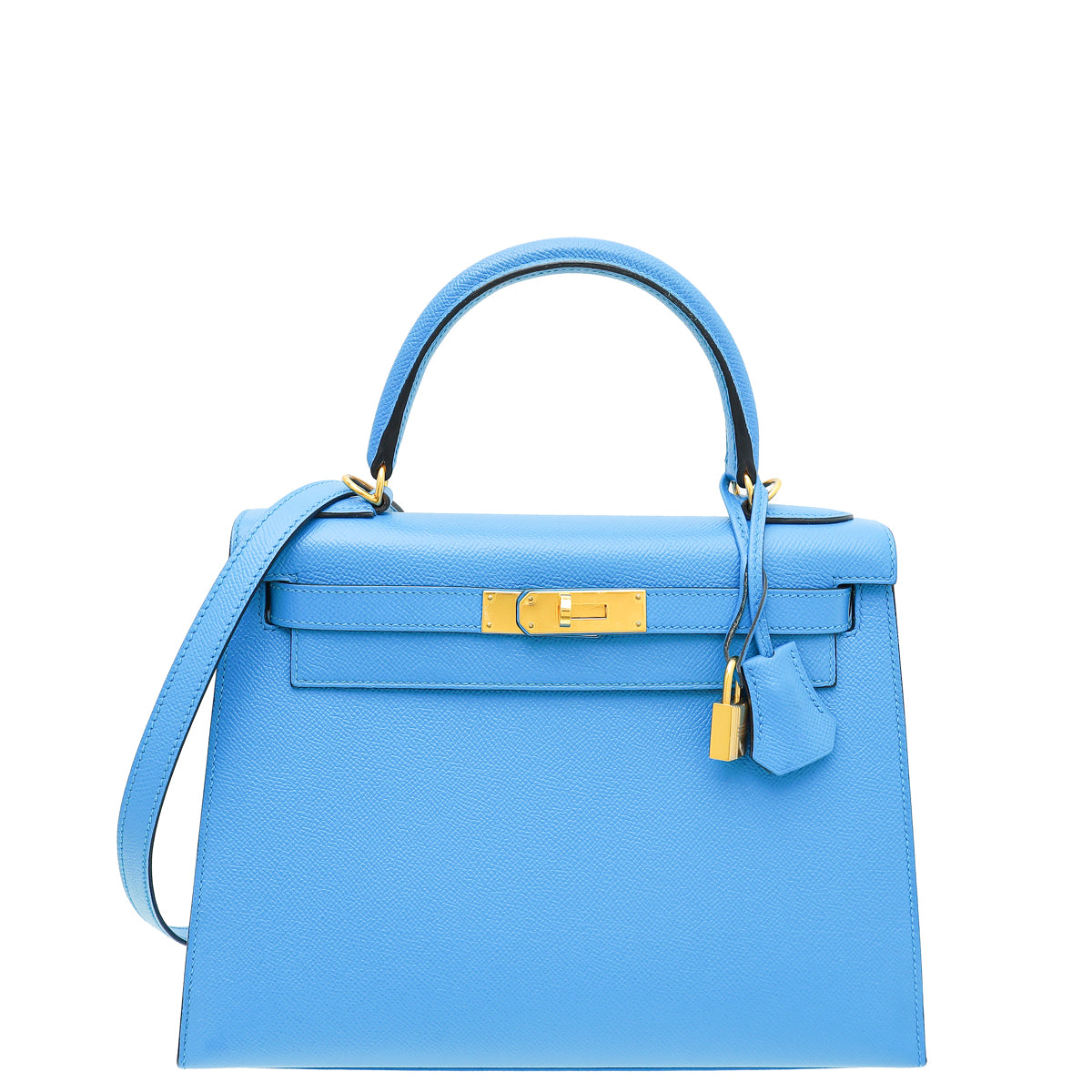 Replica Hermes Kelly Sellier 25 Bicolor Bag in Gris Agate and Blue