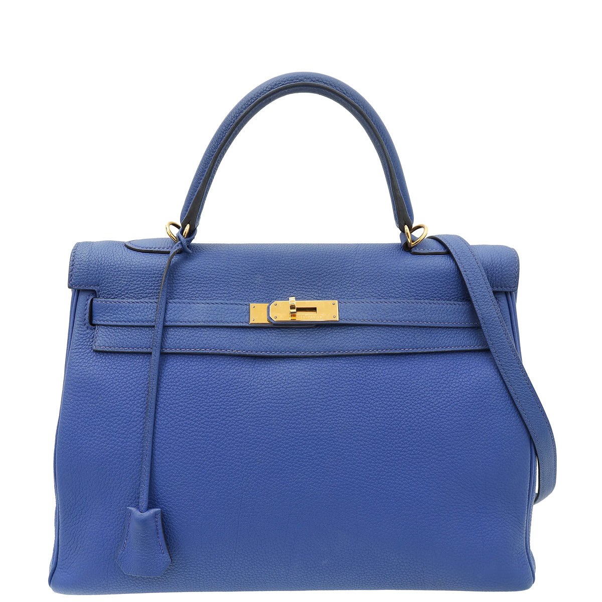 Hermes Electric Blue Kelly 35 Retourne Bag-Hermes-THE CLOSET