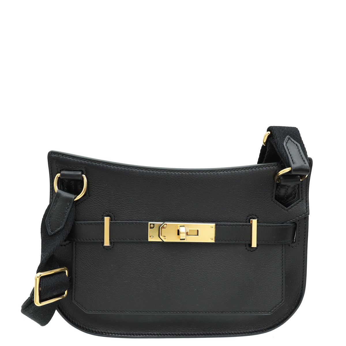 Hermes Noir Jypsiere Mini Evergrain Sangle Bag-Hermes-THE CLOSET