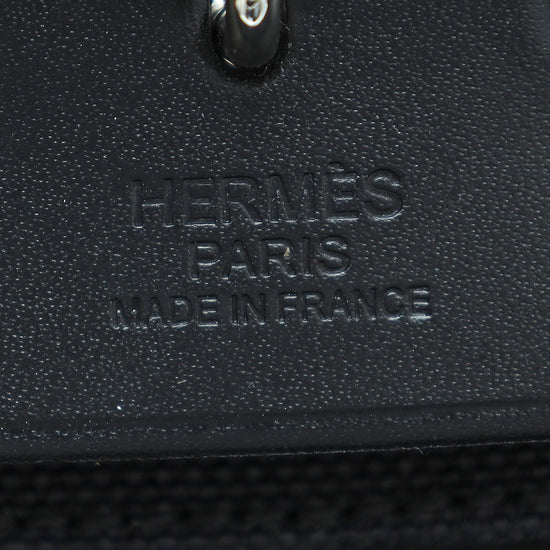 Hermes Noir Herbag Vache Hunter Toile 31 PM Bag