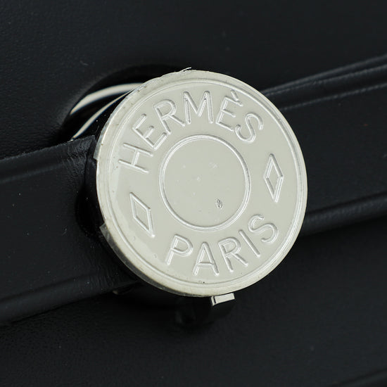 Hermes Noir Herbag Vache Hunter Toile 31 PM Bag