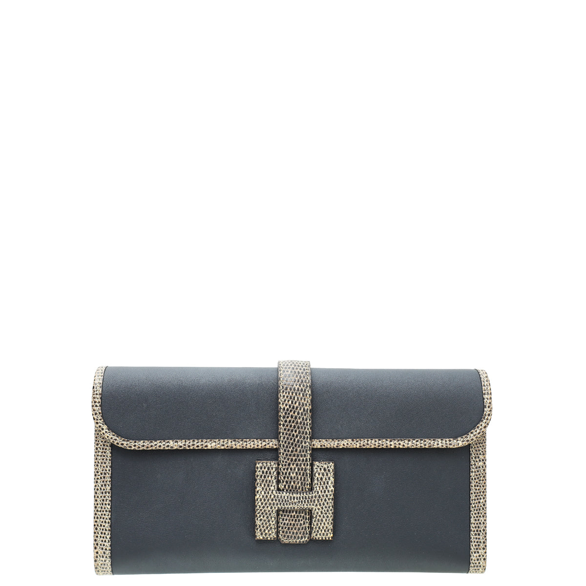 Hermes Bicolor Swift Lizard Jige Elan Touch 29 Clutch-Hermes-THE CLOSET