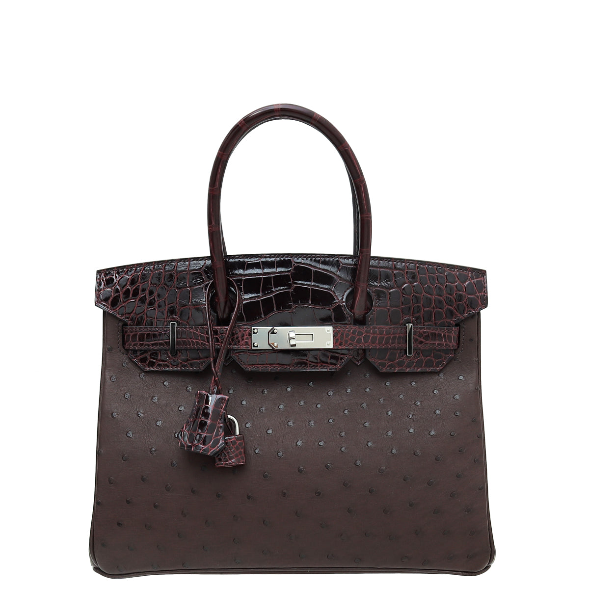 Hermes Bicolor Alligator and Ostrich Birkin Touch 30 Bag-Hermes-THE CLOSET