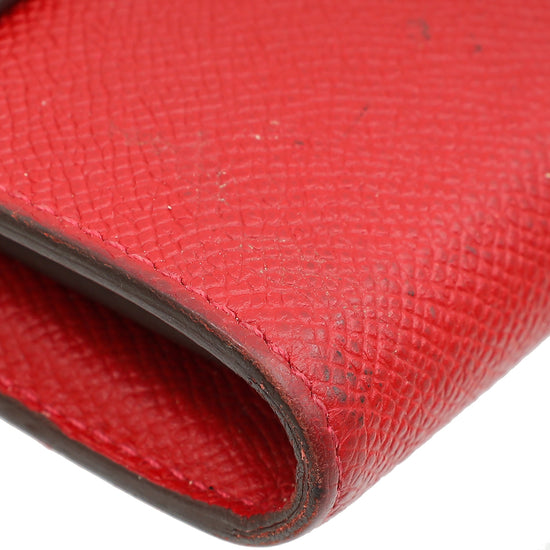 Load image into Gallery viewer, Hermes Rouge Kelly Classic Wallet

