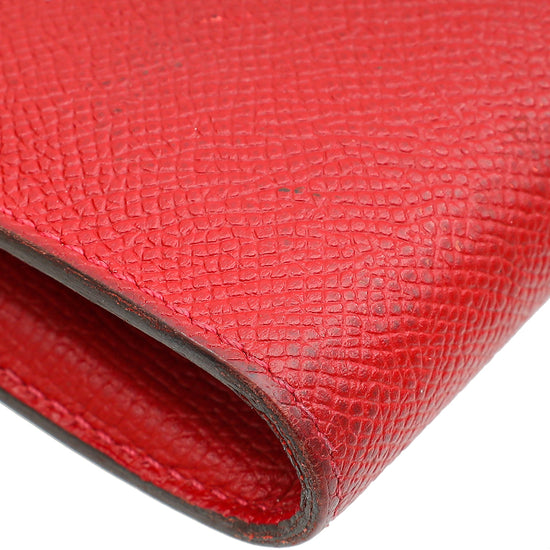 Load image into Gallery viewer, Hermes Rouge Kelly Classic Wallet
