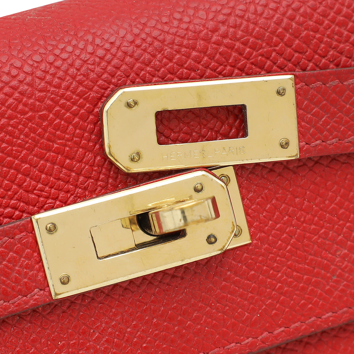 Hermes Rouge Kelly Classic Wallet