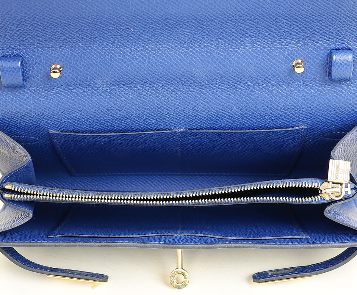 Hermes Bleu Royal Kelly To Go Wallet