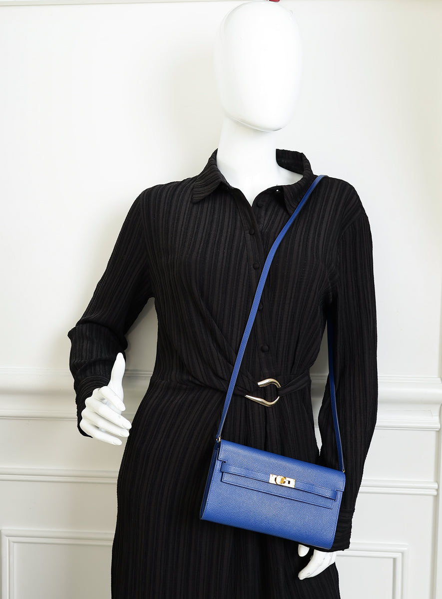 Hermes Bleu Royal Kelly To Go Wallet