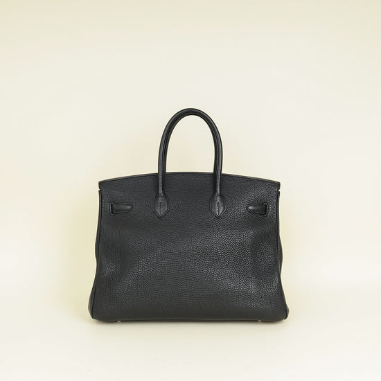 Hermes Noir Retourne Birkin 35 Bag