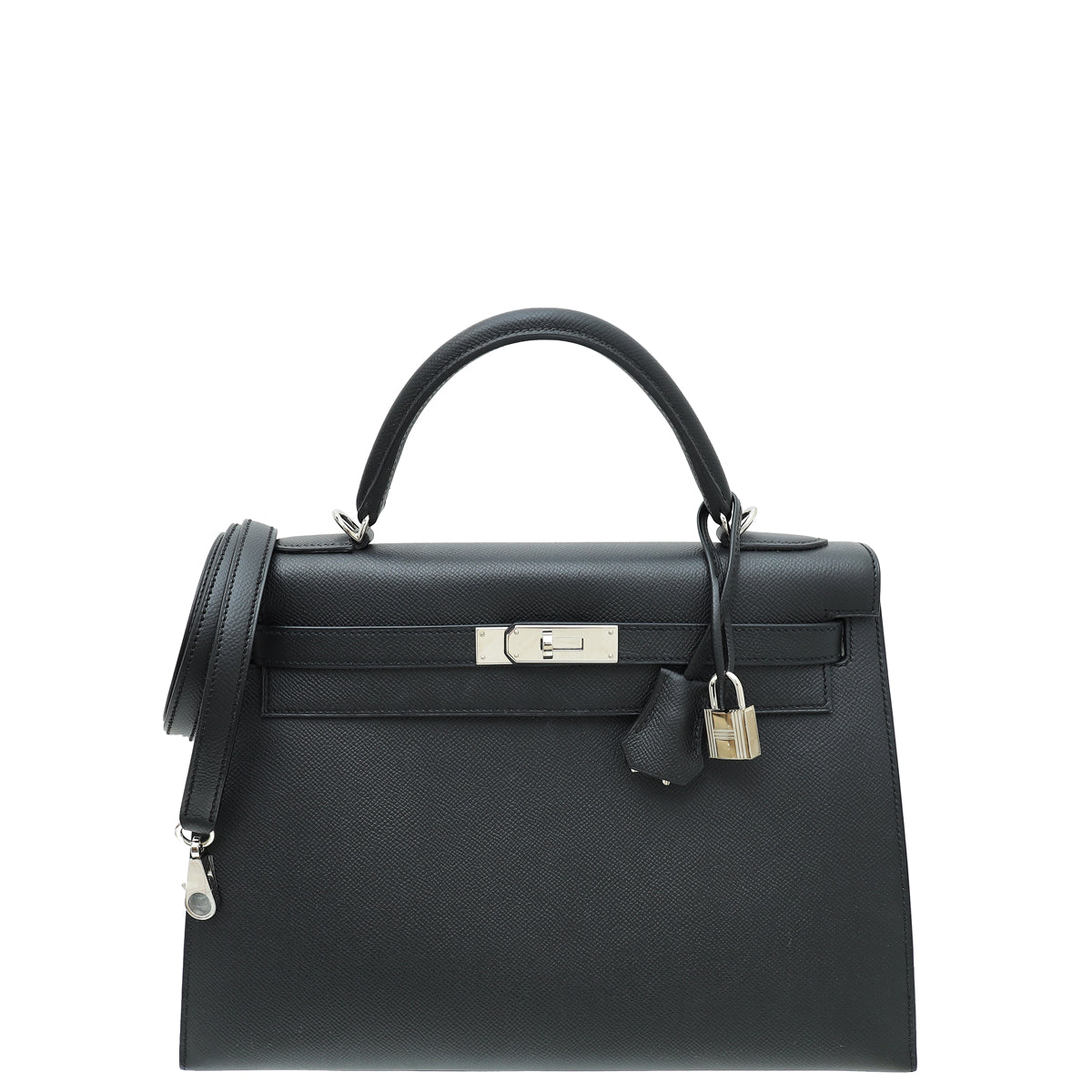 Hermes Noir Sellier Kelly 32 Bag-Hermes-THE CLOSET