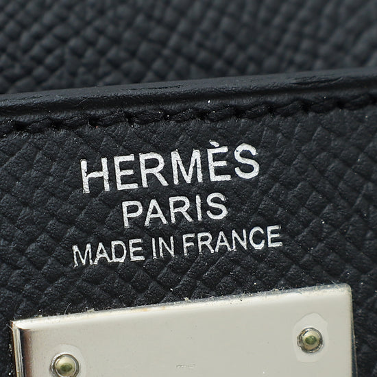 Hermes Noir Sellier Kelly 32 Bag