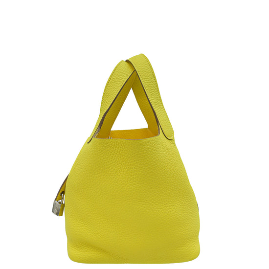 Hermes Lime Picotin Lock 18 Bag