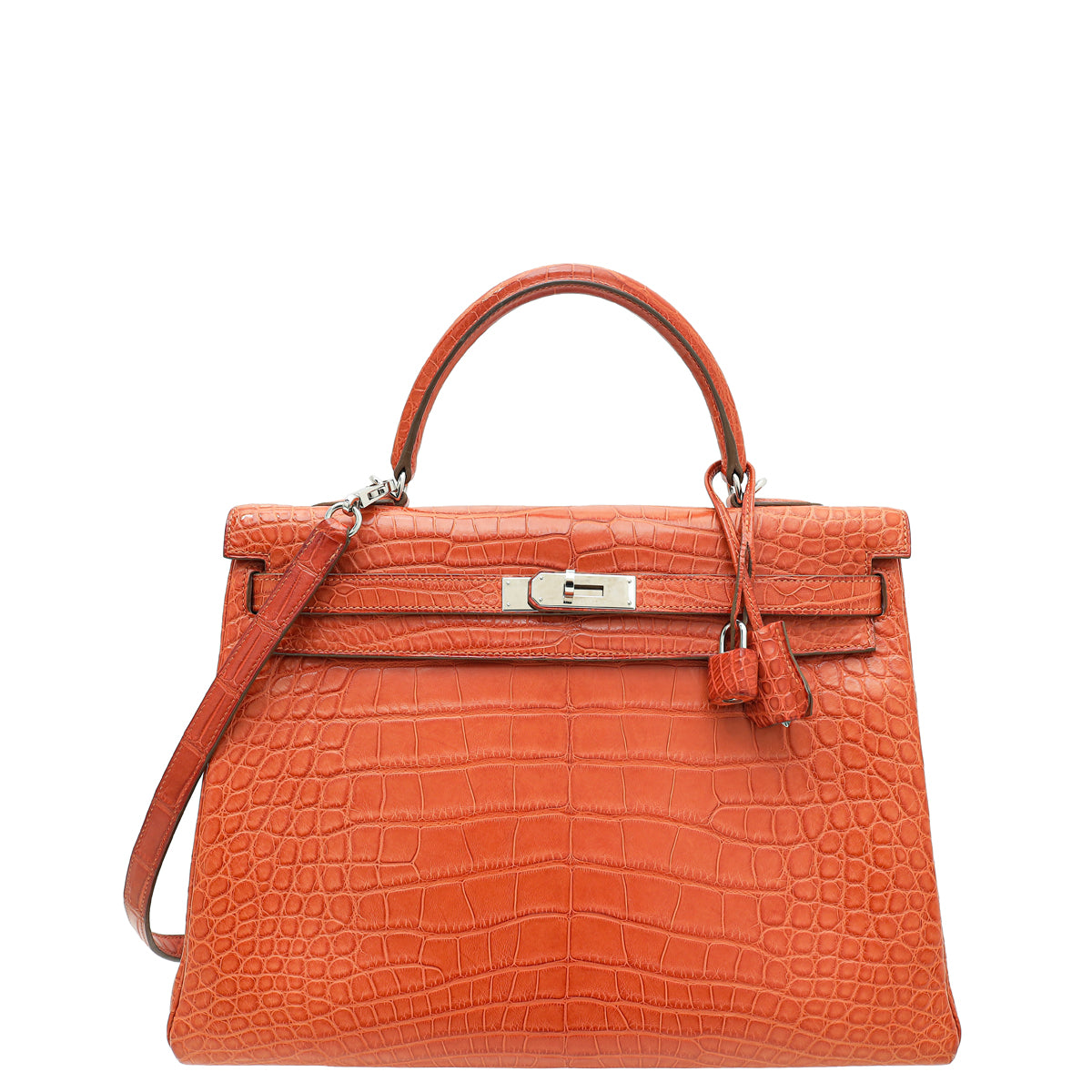 Hermes Sanguine Matte Alligator Kelly 35 Bag-Hermes-THE CLOSET