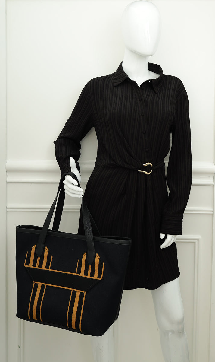 Hermes Noir Pursangle Tote Military Bag-Hermes-THE CLOSET