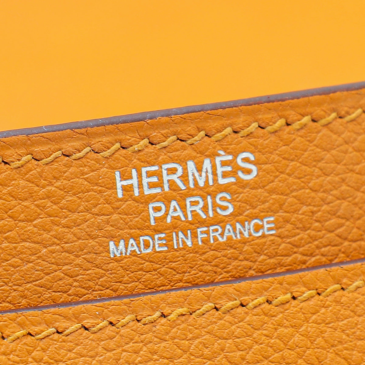 Hermes Apricot 2002 26 Evercolor Bag W/ Twilly